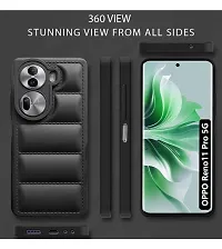 Silicon Puff Case with Camera Protection Compatible for Oppo Reno 11 Pro 5G 5G -Black-thumb3