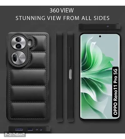 Silicon Puff Case with Camera Protection Compatible for Oppo Reno 11 Pro 5G 5G -Black-thumb4