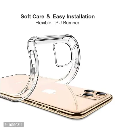 RRTBZ Transparent Soft Silicone TPU Flexible Back Cover Compatible for iPhone 11 Pro-thumb4