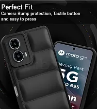 Silicon Puff Case with Camera Protection Compatible for Moto G34 5G,Motorola G34 5G -Black-thumb2