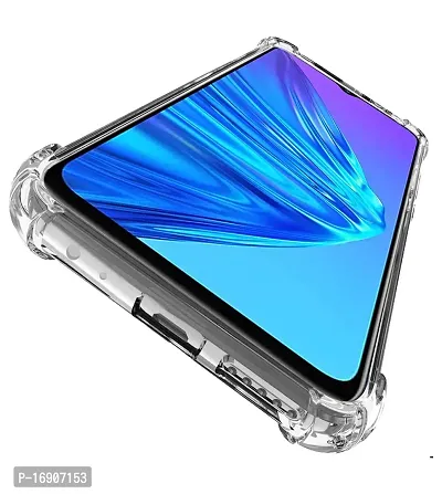 RRTBZ Back Cover Case Compatible for Realme 5 Soft Silicone TPU Flexible Back Cover Compatible for Realme 5 (Transparent)-thumb3