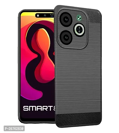 Classic Soft Armor Back Case Compatible For Infinix Smart 8 Hd , Black