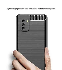 RRTBZ Carbon Fiber Shock Proof TPU Back Case Cover Compatible for Nokia G60 5G -Black-thumb2