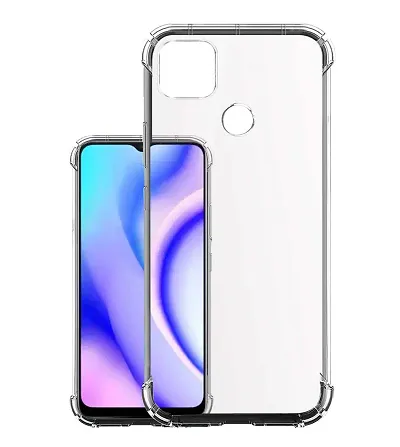 RRTBZ Soft Flexible Silicone Transparent Back Cover Compatible for Realme C15 / Realme C12