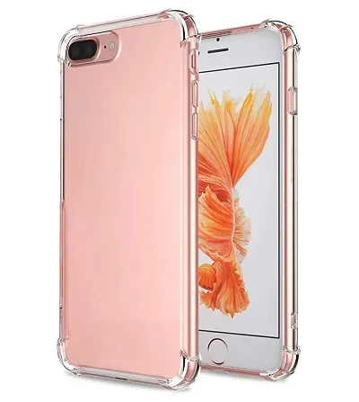 RRTBZ Soft Silicone Flexible Side Transparent Back Cover Compatible for iPhone 8 Plus/iPhone 8+ / iPhone 7 Plus/iPhone 7+