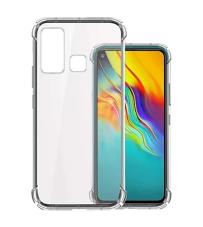 RRTBZ Soft Silicone Flexible Side Transparent Back Cover Compatible for Infinix Hot 9 Pro/Infinix Hot 9