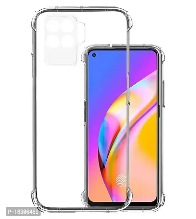 RRTBZ Soft Silicone Flexible Side Transparent Back Cover Compatible for Oppo F19 Pro-thumb2