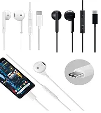 RRTBZ Type C Earphones with Type C Wired Earphone with Mic, Rich Bass and Noise Isolation Compatible with Oppo Reno 7 Pro / Reno7 Pro (Black)-thumb2