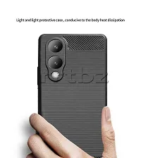 Classic Soft Armor Back Case Compatible For Vivo Y28 5G , Black-thumb3