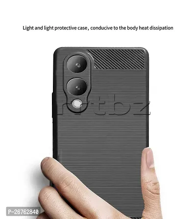 Classic Soft Armor Back Case Compatible For Vivo Y28 5G , Black-thumb4