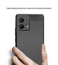 Stylish Silicon Back Cover Compatible For Motorola G84 5G/ Motorola Moto G84 -Black-thumb3