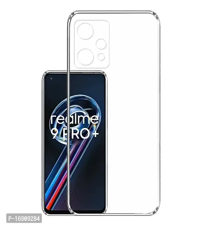 RRTBZ Transparent Soft Silicone TPU Flexible Back Cover Compatible for Realme 9 Pro+ / Realme 9 Pro Plus-thumb0