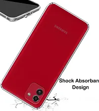 RRTBZ Soft Silicone Flexible Transparent Back Cover Compatible for Samsung Galaxy A03-thumb3