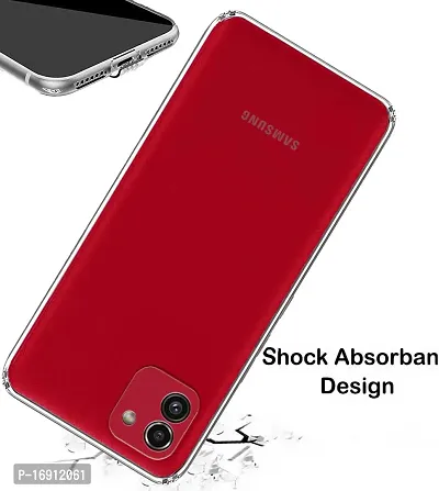 RRTBZ Soft Silicone Flexible Transparent Back Cover Compatible for Samsung Galaxy A03-thumb4