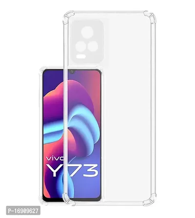 RRTBZ Transparent Soft Silicone TPU Flexible Back Cover Compatible for Vivo Y73 2021