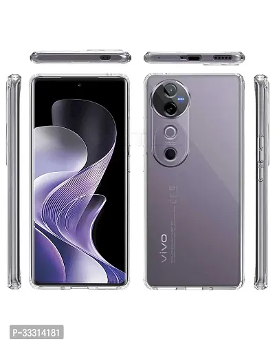 Vivo V40 V40 Pro T3 Ultra Soft Silicone TPU Flexible Back Cover Compatible for Vivo V40 5G V40 Pro 5G T3 Ultra 5G with Earphone and UV Tempered Glass Screen Guard-thumb2