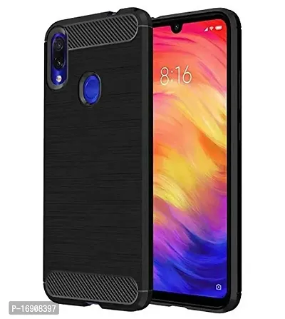 RRTBZ Carbon Fibre Slim TPU Flexible Back Case Cover Compatible for Xiaomi Redmi Note 5 Pro