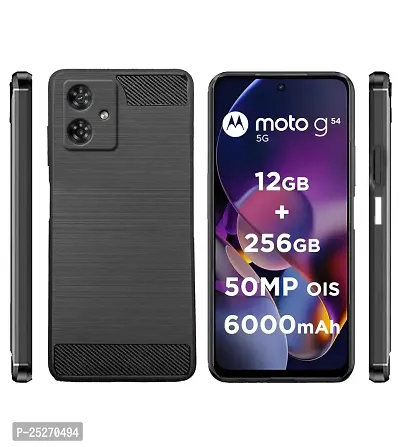 Rrtbz Soft Armor Back Case Compatible For Motorola G54 5G / Motorola Moto G54 -Black-thumb2