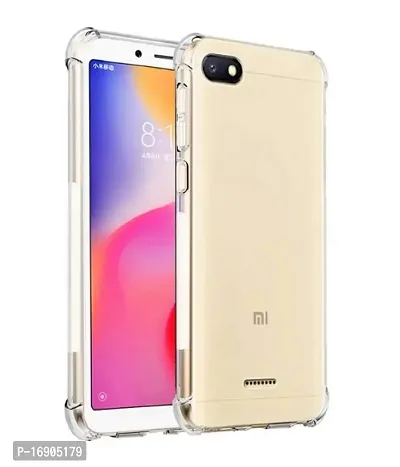 RRTBZ Soft Silicone Transparent TPU Case Cover Compatible for Xiaomi Redmi 6A-thumb0