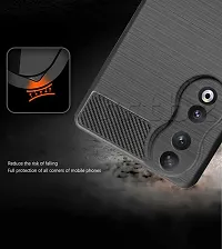 Stylish Silicon Back Cover Compatible For Honor 90 5G -Black-thumb2