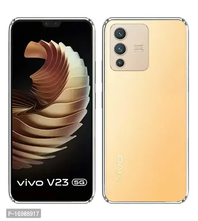 RRTBZ Soft Silicone Flexible Transparent Back Cover Compatible for Vivo V23 Pro 5G-thumb2