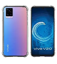 RRTBZ Transparent Soft Silicone TPU Flexible Back Cover Compatible for Vivo V20 / Vivo V 20-thumb1