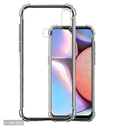 RRTBZ Transparent Soft Silicone TPU Flexible Back Cover Compatible for Samsung Galaxy A10s-thumb0