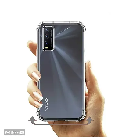 RRTBZ Transparent Soft Silicone TPU Flexible Back Cover Compatible for Vivo Y12s / Vivo Y20 / Vivo Y20i-thumb4