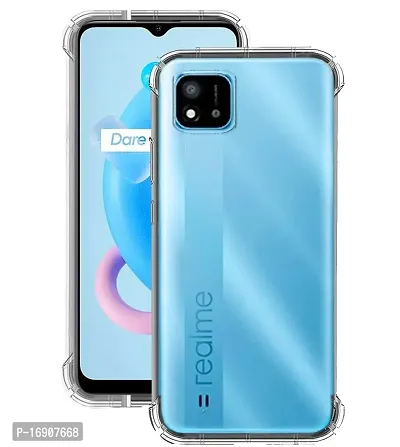 RRTBZ Transparent Soft Silicone TPU Flexible Back Cover Compatible for Realme C20