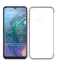 RRTBZ Transparent Soft Silicone TPU Flexible Back Cover Compatible for Motorola Moto G10 Power-thumb1