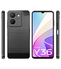 RRTBZ Soft Armor Back Case Compatible for Vivo Y36 -Black-thumb1