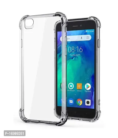 RRTBZ Soft Silicone Flexible Side Transparent Back Cover Compatible for Xiaomi Redmi Go-thumb0