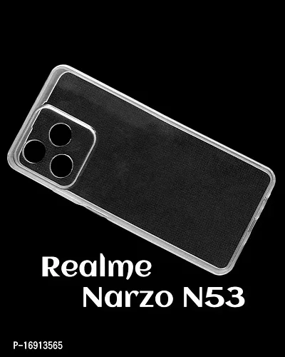 RRTBZ Soft Flexible Clear Back Case Cover Compatible for Realme Narzo N53 (Transparent TPU)-thumb5