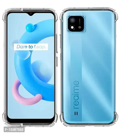 RRTBZ Transparent Soft Silicone TPU Flexible Back Cover Compatible for Realme C20-thumb2