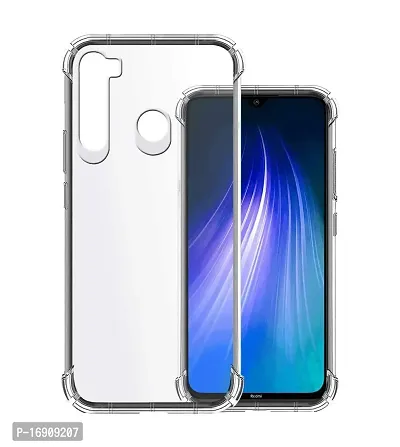 RRTBZ Transparent Soft Silicone TPU Flexible Back Cover Compatible for Redmi Note 8 | Mi Note 8-thumb0