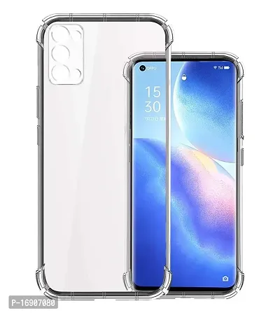 RRTBZ Transparent Soft Silicone TPU Flexible Back Cover Compatible for Oppo Reno 5 Pro 5G