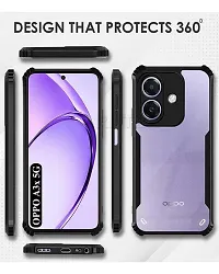 Oppo A3x 5G Camera Protection Clear Back Bumper Eagle Back Case Cover PC TPU Compatible for Oppo A3x 5G Black-thumb1