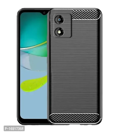 RRTBZ Soft Back Case Cover Compatible for Motorola E13 /Motorola Moto E13 (Carbon Armor)