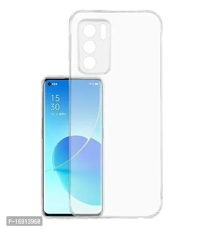 RRTBZ Soft TPU Transparent Back Case Cover Compatible for Oppo Reno6 Pro 5G