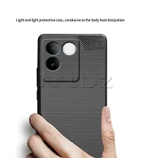 Stylish Silicon Back Cover Compatible For Iqoo Z7 Pro 5G / Vivo T2 Pro 5G -Black-thumb3