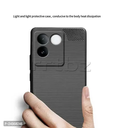 Stylish Silicon Back Cover Compatible For Iqoo Z7 Pro 5G / Vivo T2 Pro 5G -Black-thumb4