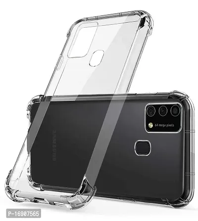 RRTBZ Transparent Soft Silicone TPU Flexible Back Cover Compatible for Samsung Galaxy M31 / Samsung Galaxy F41-thumb3