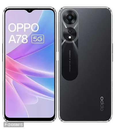 Stylish Silicon Back Cover Compatible For Oppo A78 5G-thumb2