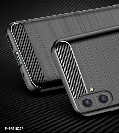 RRTBZ Carbon Fiber Hybrid Armor TPU Back Case Cover Compatible for Samsung Galaxy M04/A04 -Black-thumb5