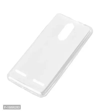 RRTBZ Transparent Silicon Soft TPU Slim Back Case Cover Compatible for Lenovo K6 Power with Data Cable-thumb2