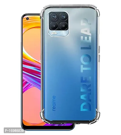 RRTBZ Transparent Soft Silicone TPU Flexible Back Cover Compatible for Realme 8 Pro