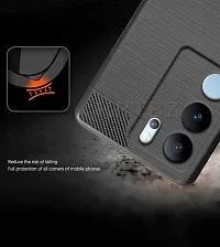 Stylish Silicon Back Cover Compatible For Vivo V29 5G -Black-thumb2