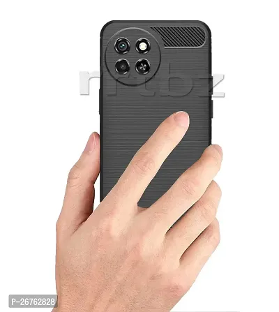 Classic Soft Armor Back Case Compatible For Itel S23 , Black-thumb3