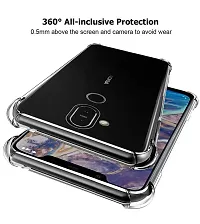 RRTBZ Transparent Soft Flexible TPU Case Cover Compatible for Nokia 8.1 with C-Type USB OTG Adapter-thumb1