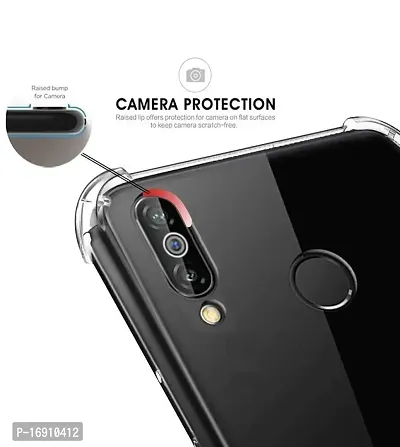 RRTBZ Transparent Soft Silicone TPU Flexible Back Cover Compatible for Samsung Galaxy M40 / A60 with C-Type Data Cable-thumb3